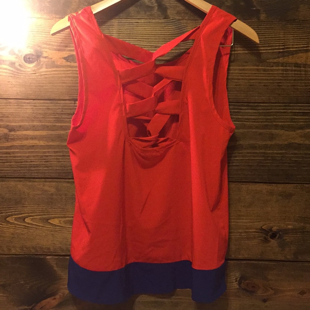 Red and blue top!